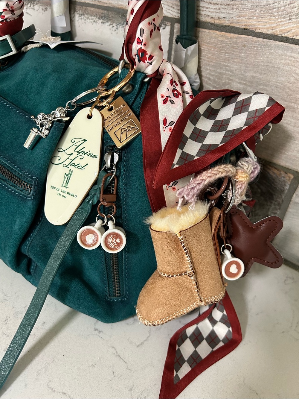 ❌SOLD❌We The Free Suede Baby Emerson in Forest Dew-Mountain Lodge Winter Holiday - Picture 3 of 16